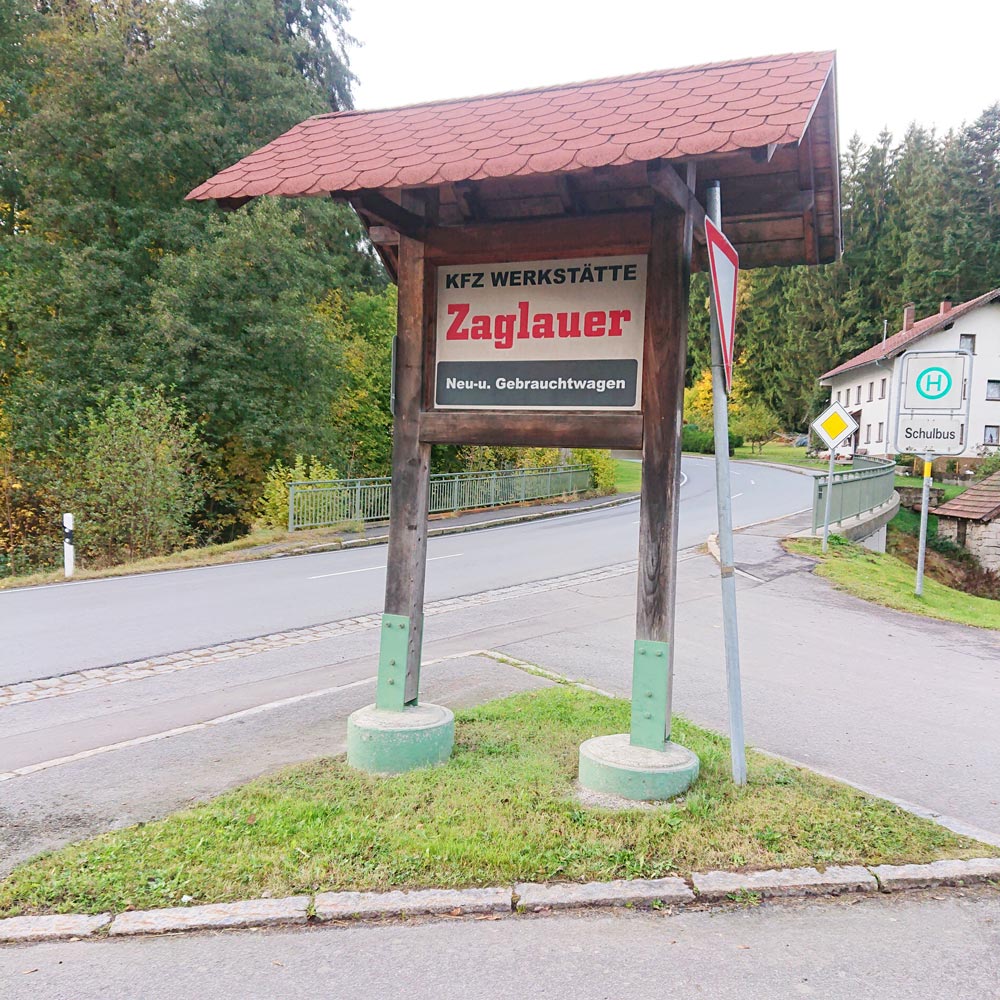 Schild Zaglauer Werkstatt